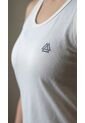Camiseta Deportiva Manga Sisa Blanca Para Mujer de Belife