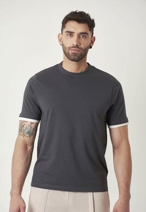 Camiseta Manga Corta Gris Para Hombre