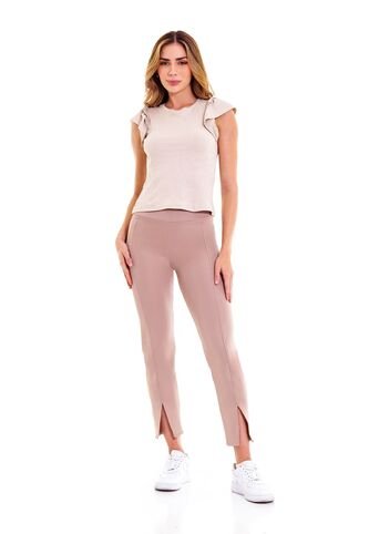 Pantalón Arena De Pretina Ancha Con Elástico Para Mujer Belife