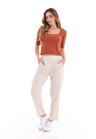 Blusa Con Escote Cuadrado Y Manga 3/4 Belife