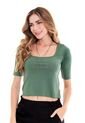 Blusa Verde Con Escote Para Mujer de Belife