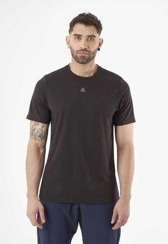 Camiseta Manga Corta Negra Para Hombre Belife