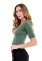 Blusa Verde Con Escote Para Mujer de Belife