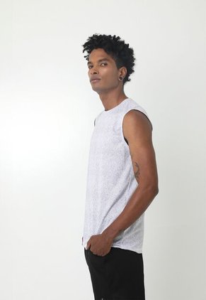 Camiseta Gris Manga Sisa Para Hombre