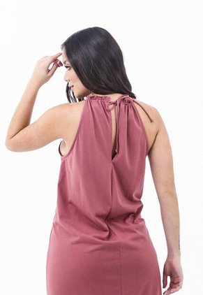 Vestido Largo Rojo Con Manga Sisa Sesgada Para Mujer Belife.-.-