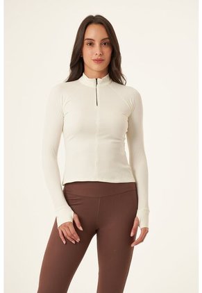 Buzo Cuello Alto Ivory Para Mujer