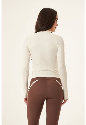 Buzo Cuello Alto Ivory Para Mujer