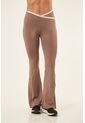 Leggings Bota Ancha Café Con Pretina Cruzada Para Mujer de Belife