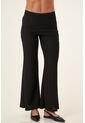 Pantalón Bota Campana Negro En Tejido Suave Para Mujer de Belife