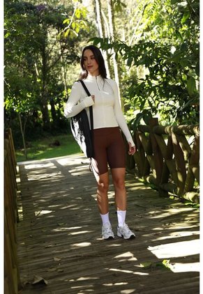 Ciclista Largo Café Tiro Alto Para Mujer