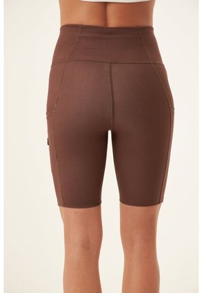 Ciclista Largo Café Tiro Alto Para Mujer