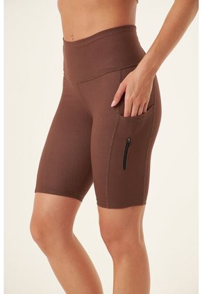 Ciclista Largo Café Tiro Alto Para Mujer