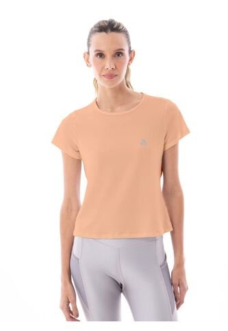 Camiseta Manga Corta Naranja Para Mujer Belife