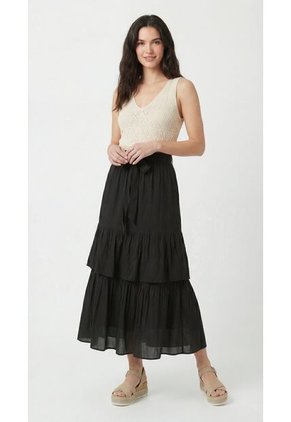 Blusa Tejida Crudo Manga Sisa Croche Mujer