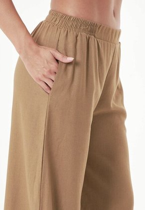 Pantalón Amplio Café Para Mujer