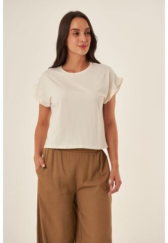 Camiseta Manga Corta Ivory Para Mujer Belife