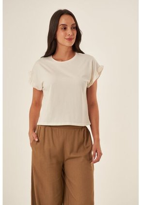 Camiseta Manga Corta Ivory Para Mujer