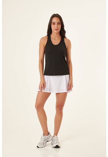 Camiseta Deportiva Manga Sisa Negra Para Mujer