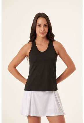 Camiseta Deportiva Manga Sisa Negra Para Mujer