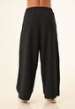 Pantalón Amplio Negro Con Prenses Para Mujer de Belife