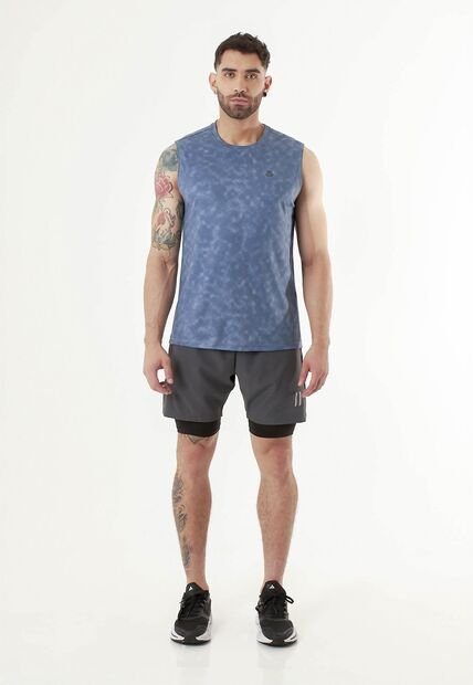 Camiseta Sublimada Manga Sisa Azul Para Hombre