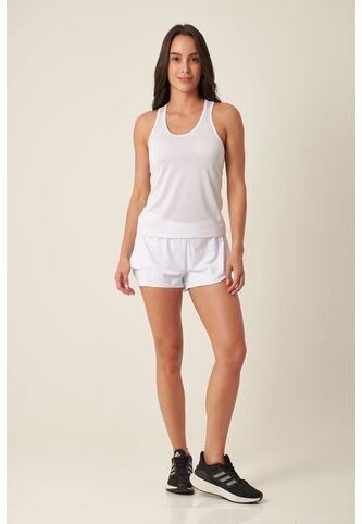 Camiseta Deportiva Manga Sisa Blanca Para Mujer Belife