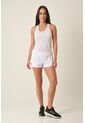 Short Deportivo Blanco Con Ciclista Interno Para Mujer de Belife