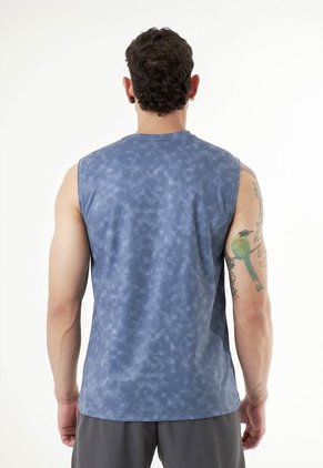 Camiseta Sublimada Manga Sisa Azul Para Hombre