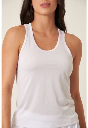 Camiseta Deportiva Manga Sisa Blanca Para Mujer