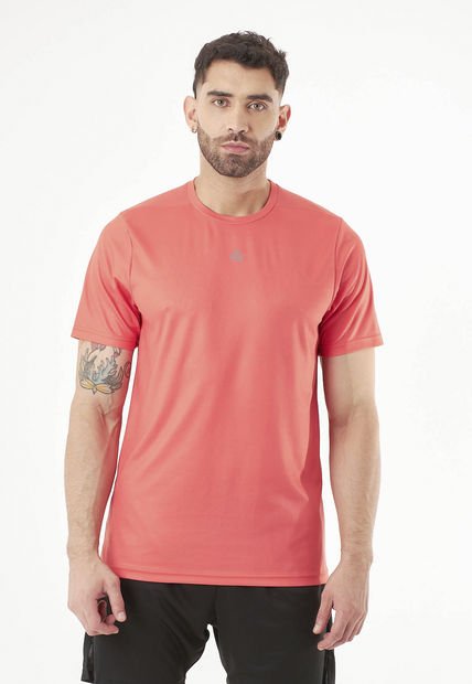 Camiseta Manga Corta Naranja Para Hombre