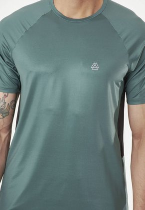 Camiseta Manga Corta Verde Para Hombre