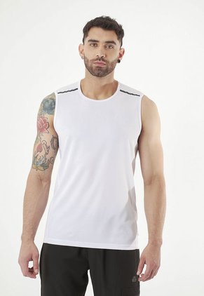 Camiseta Deportiva Manga Sisa Blanca Para Hombre