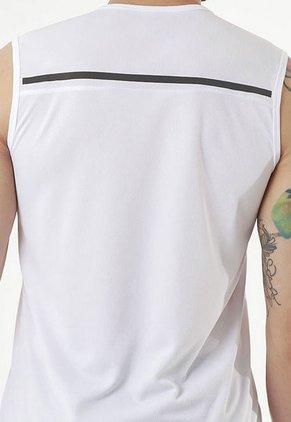 Camiseta Deportiva Manga Sisa Blanca Para Hombre