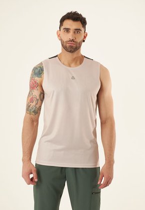 Camiseta Deportiva Manga Sisa Café Para Hombre