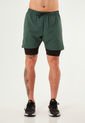 Pantaloneta Deportiva Verde Con Ciclista Para Hombre de Belife