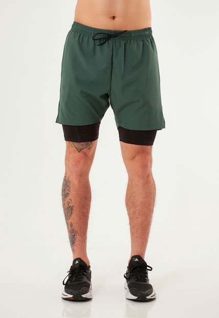 Pantaloneta Deportiva Verde Con Ciclista Para Hombre