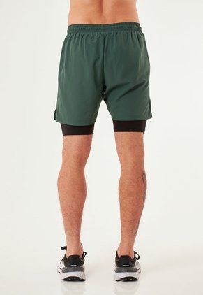 Pantaloneta Deportiva Verde Con Ciclista Para Hombre