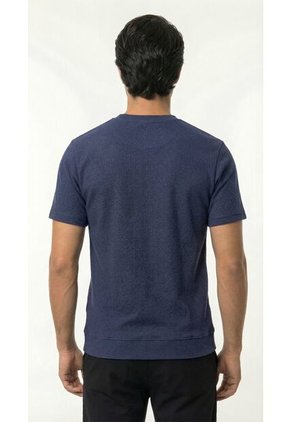 Camiseta Azul Manga Corta Para Hombre