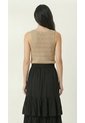 Blusa Tejida Manga Sisa Croche Mujer de Belife