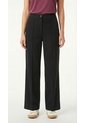 Pantalón Negro En Lino Para Mujer de Belife