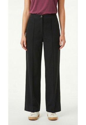 Pantalón Negro En Lino Para Mujer