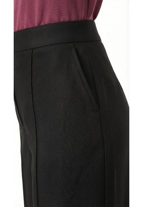 Pantalón Negro En Lino Para Mujer