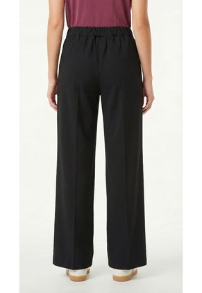 Pantalón Negro En Lino Para Mujer