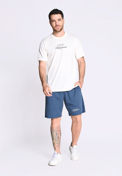 Camiseta Manga Corta Estampada Ivory Para Hombre En Poliéster