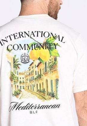 Camiseta Manga Corta Estampada Ivory Para Hombre En Poliéster