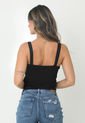 Blusa Manga Sisa Negra Para Mujer Belife de Belife