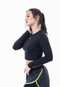 Camiseta Deportiva Negra Manga Larga Para Mujer Belife de Belife