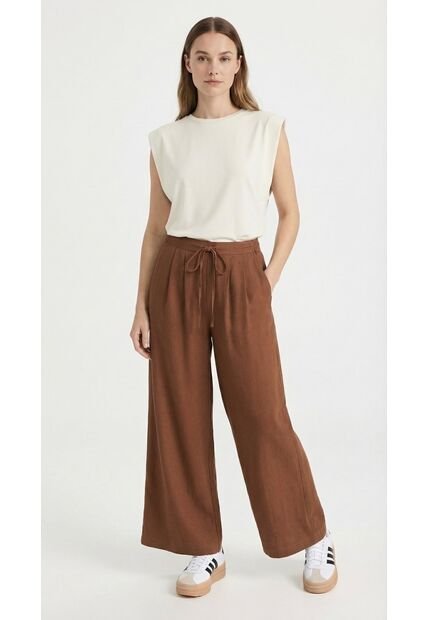 Pantalón Café Para Mujer