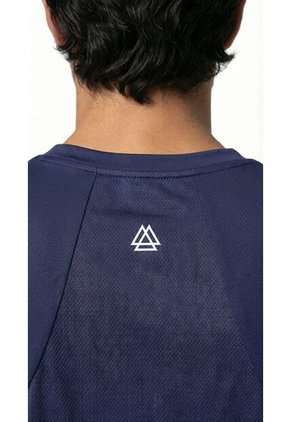 Camiseta Deportiva Azul Manga Sisa Para Hombre