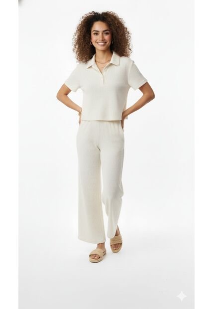Pantalón Ivory En Textura Para Mujer
